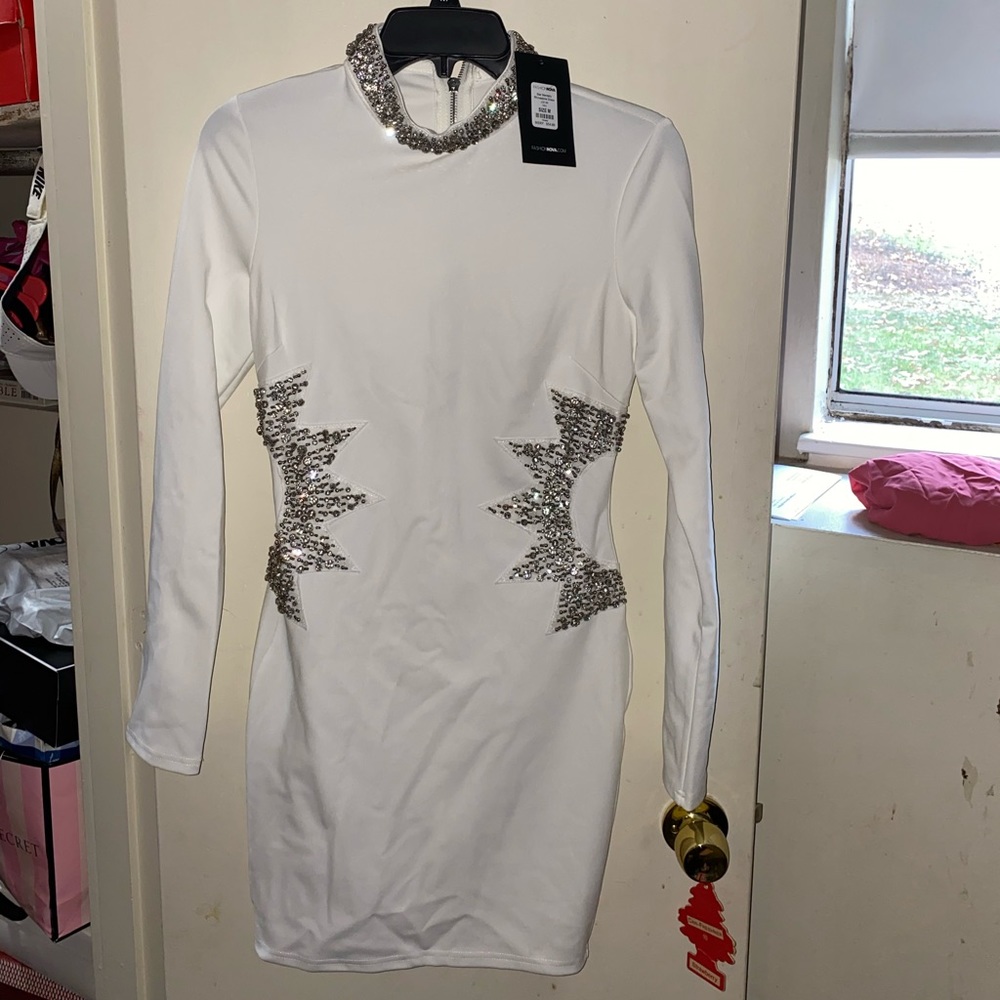 Ivory Rhinestone Dress